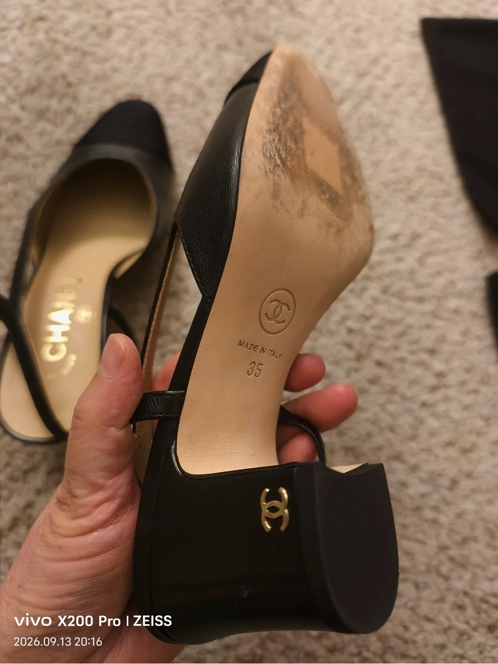 Chanel Slingback heels, size 35